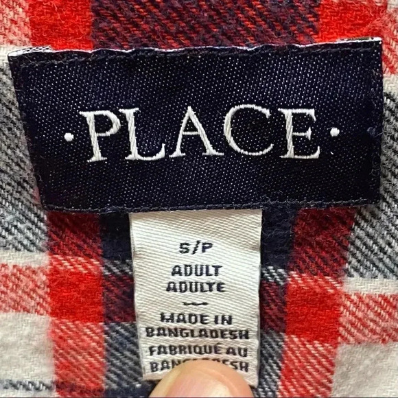 The Children’s Place Adult Flannel Button Down Shirt - Picture 3 of 3